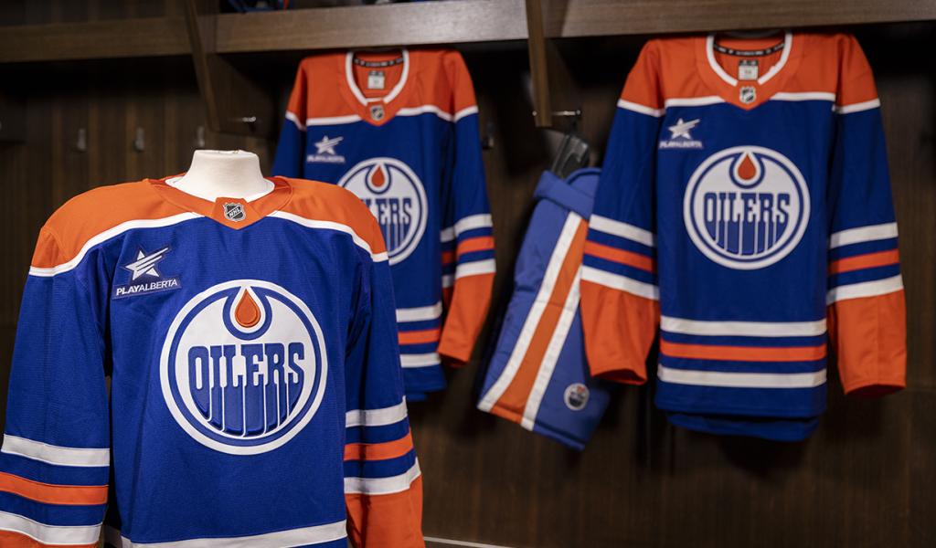 2024 home ice jerseys for the Edmonton Oilers